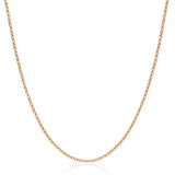 Diamond Cut Cable Link Chain 1.30 mm in 14k Rose Gold, view 2