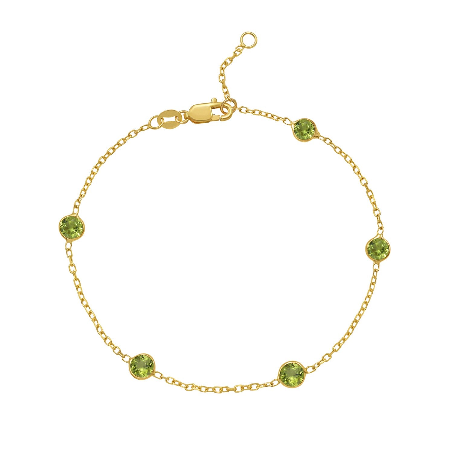 Peridot Station Bracelet