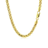 4.1mm Diamond Cut Round Franco Chain in 14k Yellow Gold, view 3