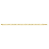10K Yellow Gold Diamond Cut Square Link Bracelet