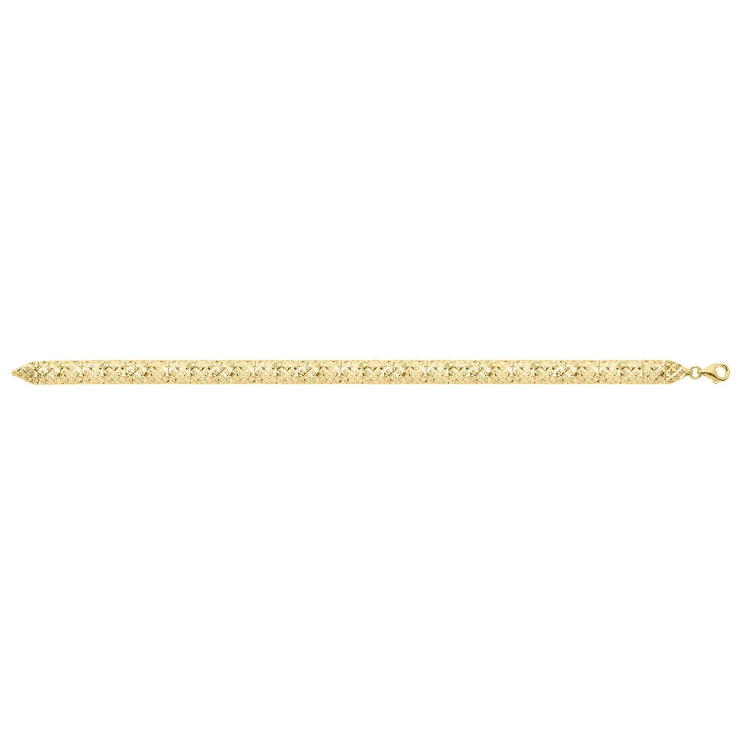 Diamond Cut Square Link Bracelet