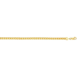 Solid Diamond Cut Round Franco Chain 5.00 mm in 14k Yellow Gold, view 2