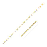 Pave Curb Chain 2.60 mm in 14k Two-Tone Gold