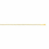 Pave Curb Chain 2.60 mm in 14k Two-Tone Gold, view 4