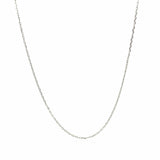 Diamond Cut Cable Link Chain 0.87 mm in 10k White Gold, view 2