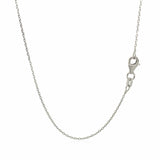 Diamond Cut Cable Link Chain 0.87 mm in 10k White Gold, view 3