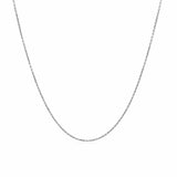 Cable Link Chain 0.50 mm in 14k White Gold, view 2