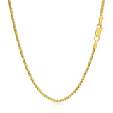 Solid Round Box Chain 1.6 mm in 14k Yellow Gold, view 3