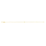14K Yellow Gold Mini Initial I Bracelet