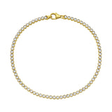 14K Two Tone Gold Diamon Oro Tennis Bracelet (2.40 mm)