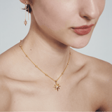 Necklace with Eight Pointed Star and Beads