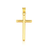 High Polish Cross Pendant in 14k Yellow Gold