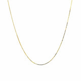 14k Yellow Gold Classic Box Chain 0.45mm - Melliflus Chains