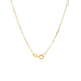 14k Yellow Gold 17 inch Necklace with Round Blue Topaz - Melliflus Necklaces