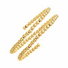 14k Yellow Gold Wrap Around Bangle with Polished Beads - Melliflus Bangles