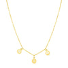 14k Yellow Gold Mom Necklace with Circle Drops - Melliflus Necklaces