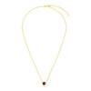 14k Yellow Gold 17 inch Necklace with Round Garnet - Melliflus Necklaces