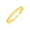 14k Yellow Gold Ring with Bead Texture - Melliflus Rings