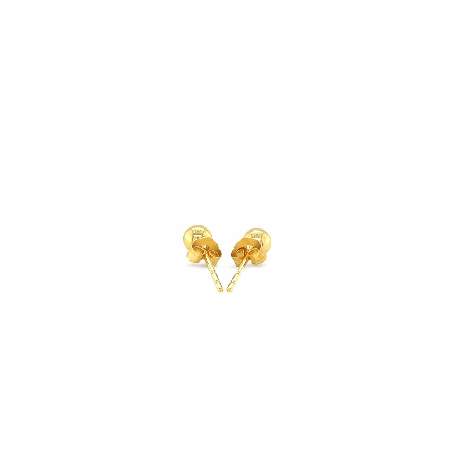 14k Yellow Gold Ball Style Stud Earrings (4.0 mm) - Melliflus Earrings