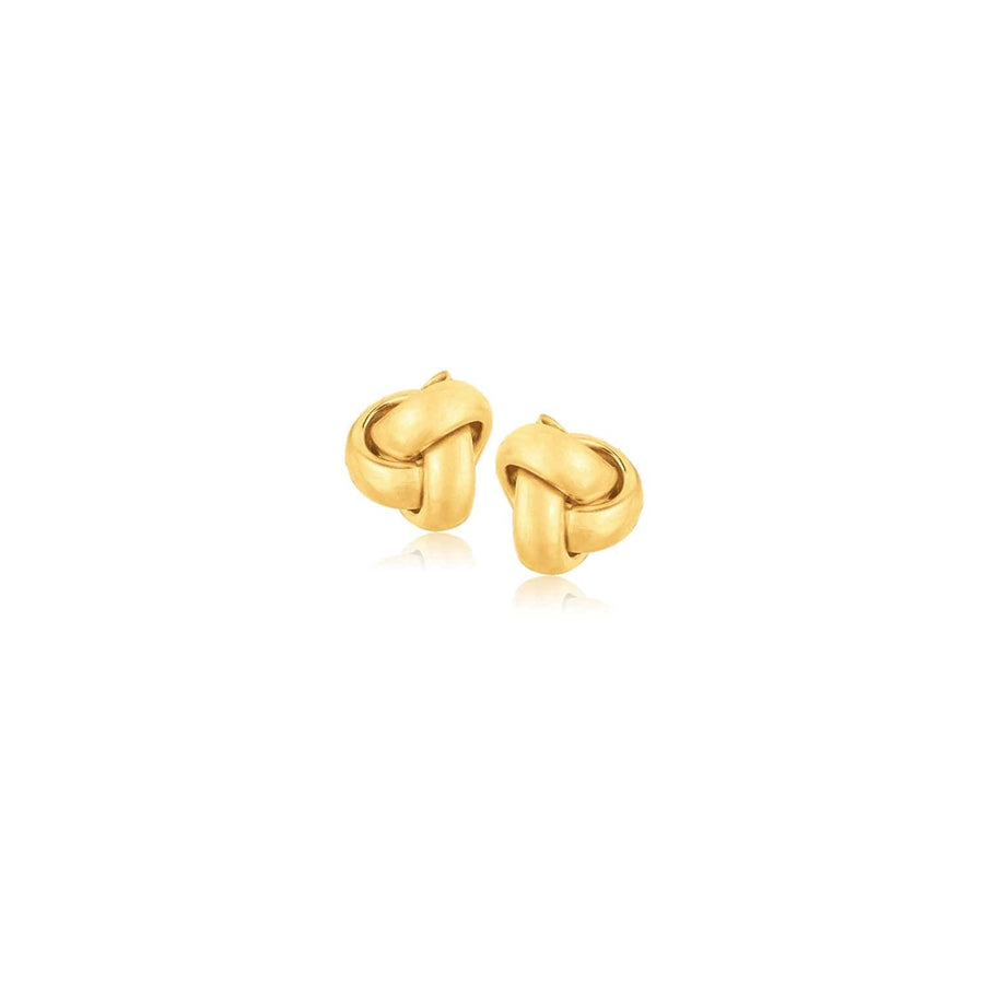 14k Yellow Gold Love Knot Stud Earrings - Melliflus Earrings