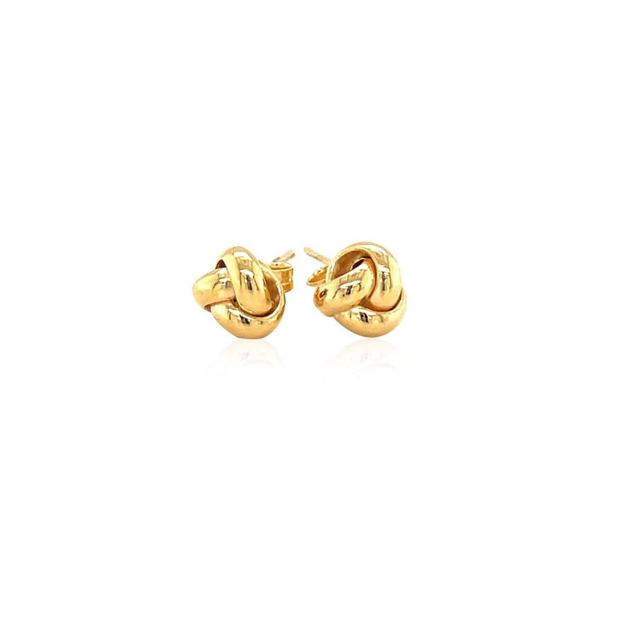 14k Yellow Gold Love Knot Stud Earrings - Melliflus Earrings