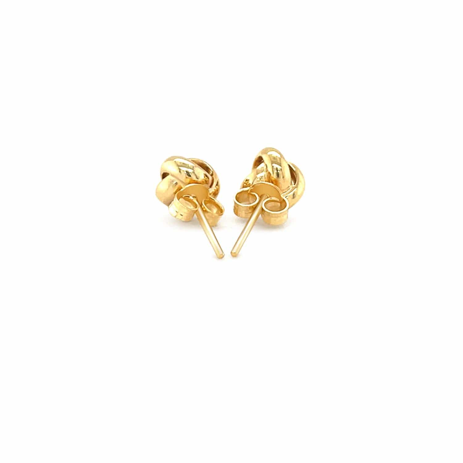 14k Yellow Gold Love Knot Stud Earrings - Melliflus Earrings