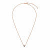 14k Rose Gold 17 inch Necklace with Round White Topaz - Melliflus Necklaces
