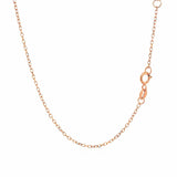 14k Rose Gold 17 inch Necklace with Round White Topaz - Melliflus Necklaces