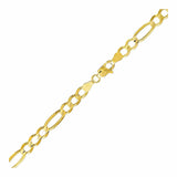 2.6mm 14k Yellow Gold Link Figaro Bracelet - Melliflus Bracelets
