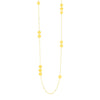 14K Yellow Gold Station Necklace with Polished Hexagons - Melliflus Necklaces