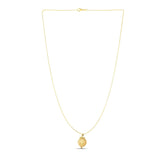 14k Yellow Gold with Round Roman Coin Pendant - Melliflus Pendants