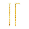 14k Yellow Gold Polished Drop Earrings - Melliflus Earrings