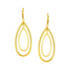 14k Yellow Gold Earrings with Teardrop Dangles - Melliflus Earrings