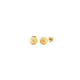 10k Yellow Gold Round Stud Earrings (6.0 mm) - Melliflus Earrings