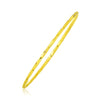 14k Yellow Gold Thin Twisted Shiny Bangle - Melliflus Bangles