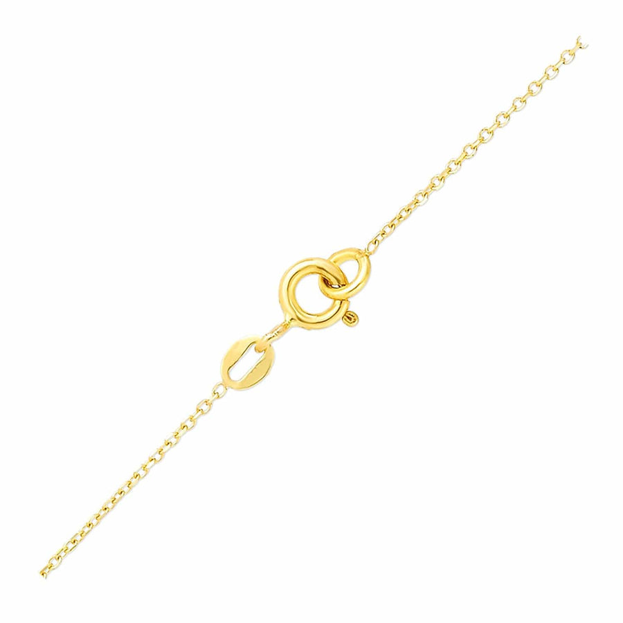 14k Yellow Gold Necklace with Petite Open Square Pendant - Melliflus Necklaces