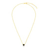 14k Yellow Gold 17 inch Necklace with Round Onyx - Melliflus Necklaces