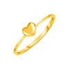 14k Yellow Gold Ring with Puffed Heart - Melliflus Rings