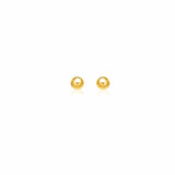 10k Yellow Gold Ball Style Stud Earrings (4.0 mm) - Melliflus Earrings