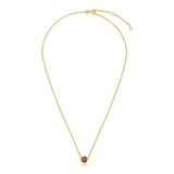 14k Yellow Gold 17 inch Necklace with Round Citrine - Melliflus Necklaces