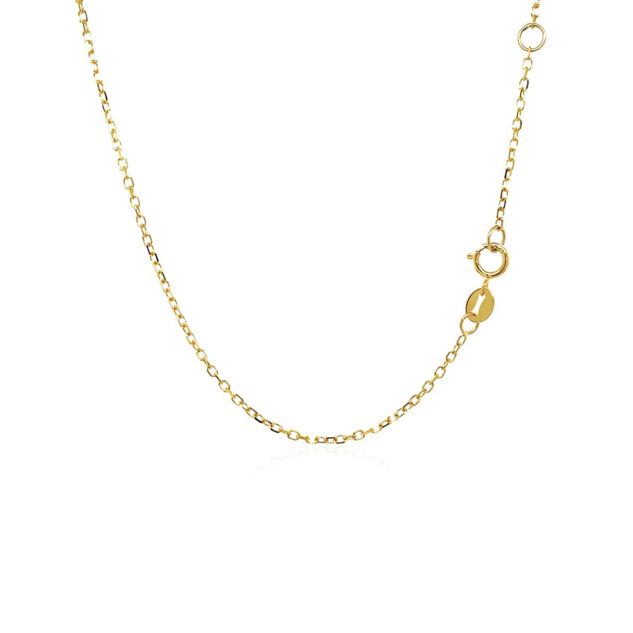 14k Yellow Gold 17 inch Necklace with Round Citrine - Melliflus Necklaces