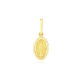 14k Yellow Gold Oval Religious Medal Pendant - Melliflus Pendants