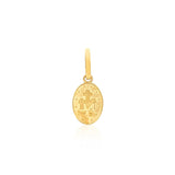 14k Yellow Gold Oval Religious Medal Pendant - Melliflus Pendants