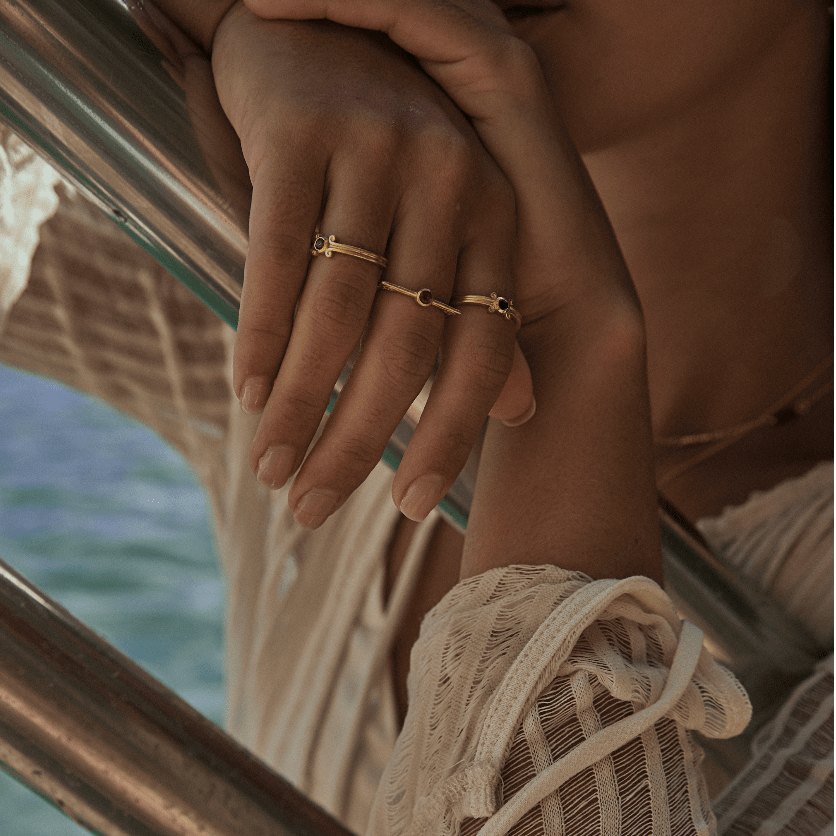 Maira Ring with Garnet - Melliflus