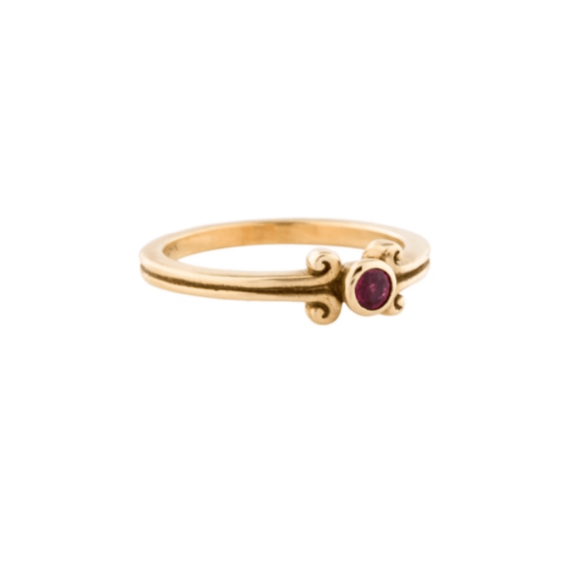 Maira Ring with Garnet - Melliflus